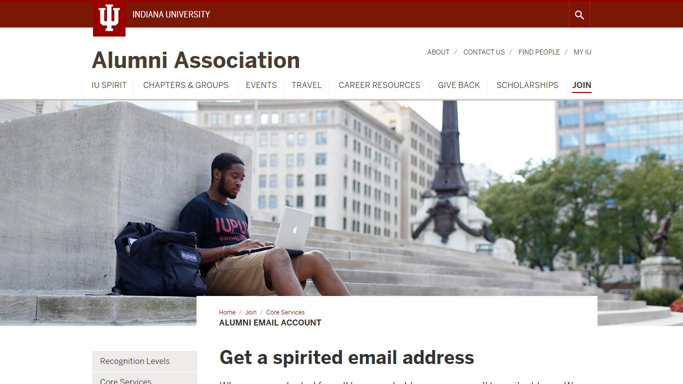 Alumni Email Account: Core Services: Join: Alumni Association: Indiana ...